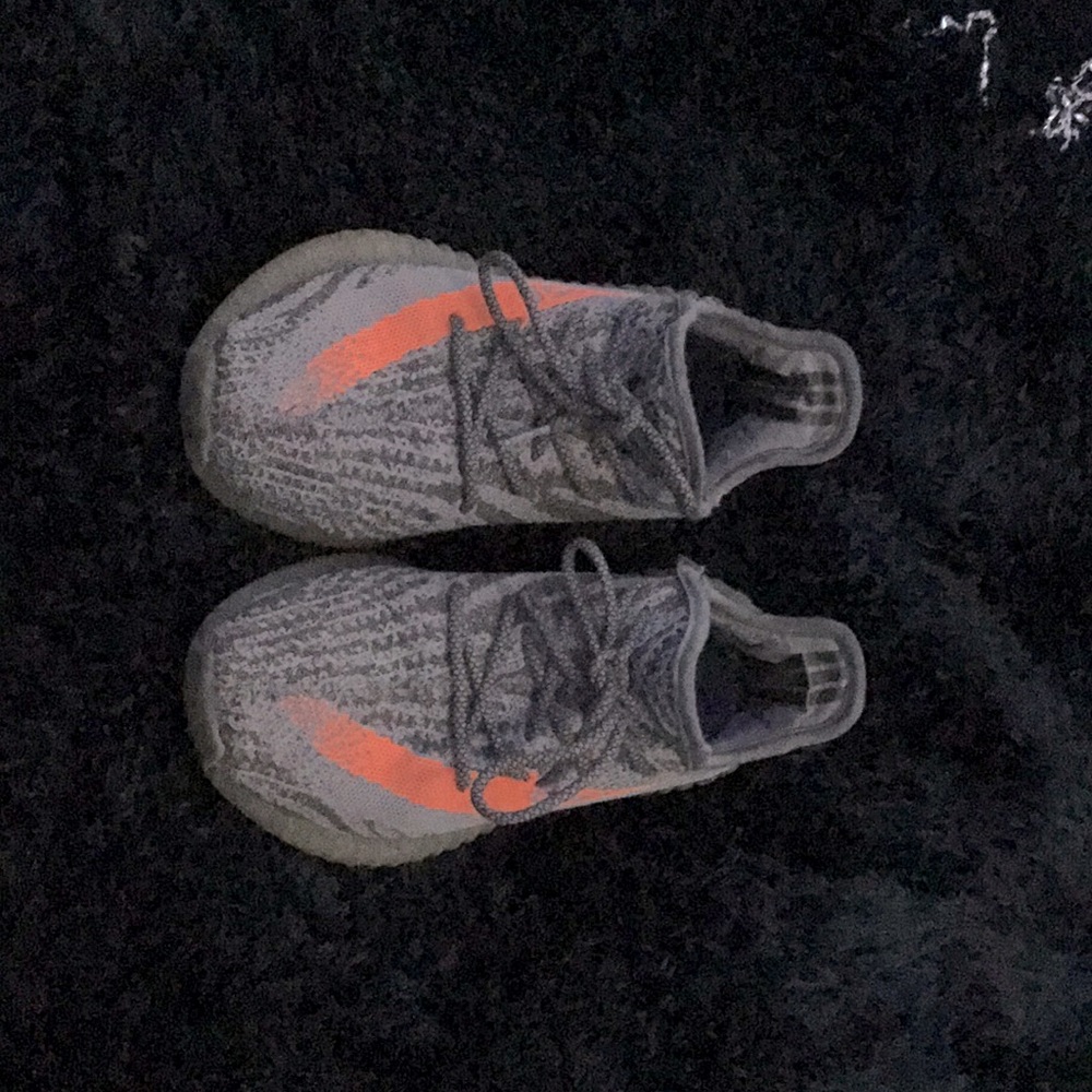 Yeezy boost 350 size 7.5 used condition good colors gray and orange